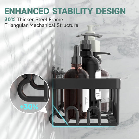 Elegant Stainless Steel Shower Caddy Set™