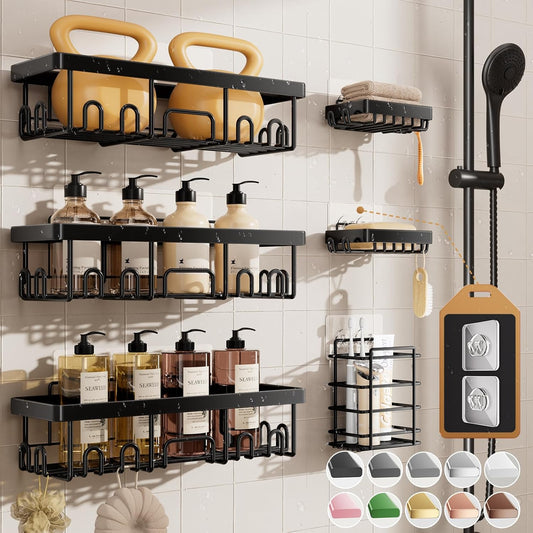 Elegant Stainless Steel Shower Caddy Set™